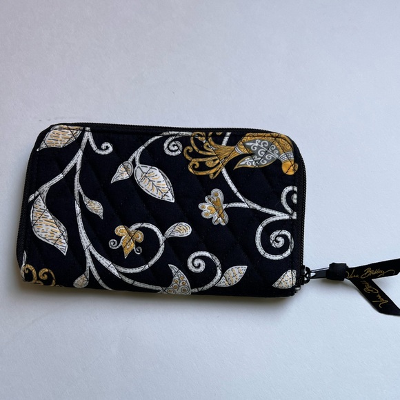 Vera Bradley -Wallet/Wristlet -Black with Design in White and Gold - Gently Used - Picture 1 of 12